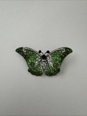 Crystal Butterfly Brooch